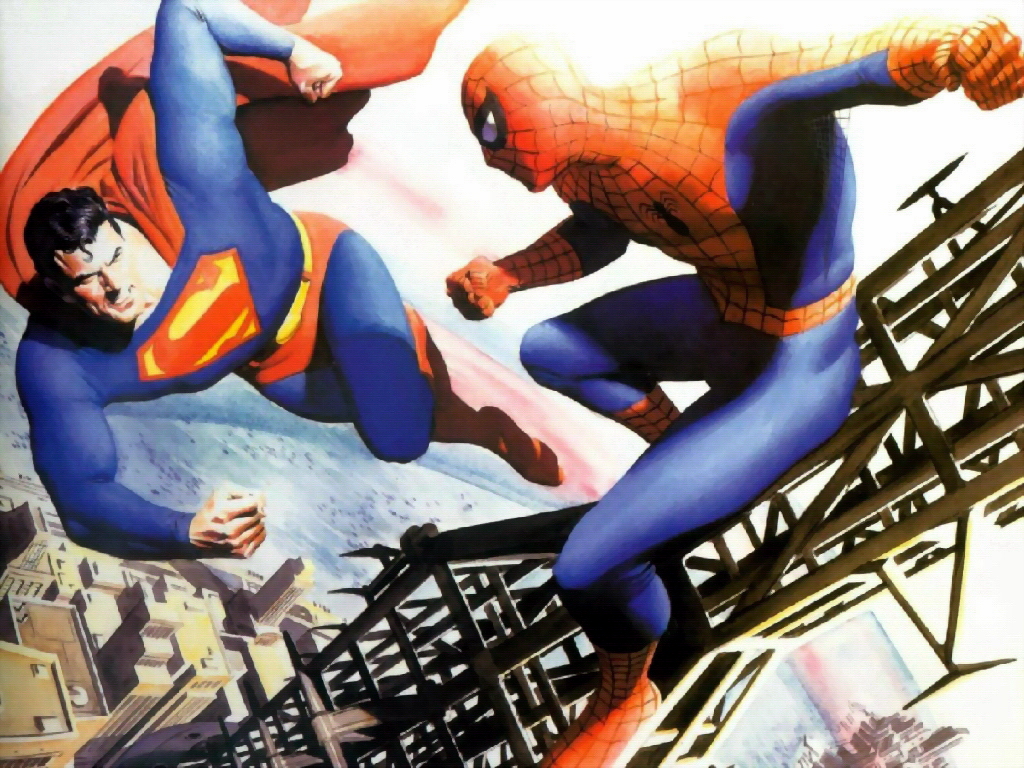 comic JLA_supermanVSspiderman 